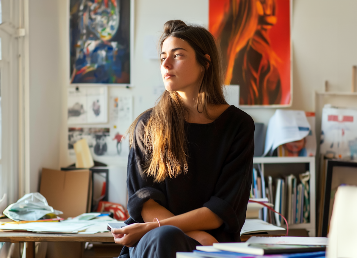 Vrouw met stress en burn-out